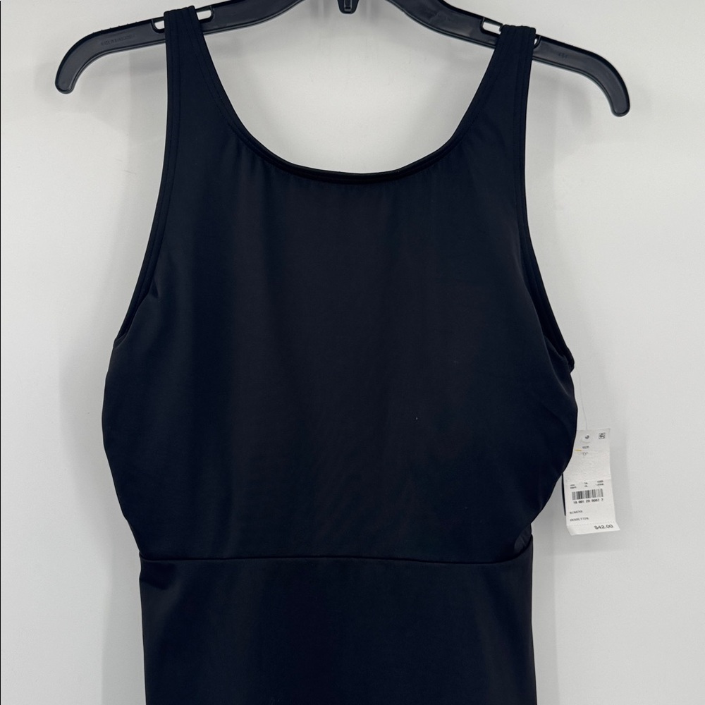 Lands' End NWT Black Flutter High Neck UPF 50 Tankini Top Medium (10-12) - Picture 4 of 9